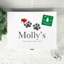 Personalised White Wooden Santa Hat Paws Pet Christmas Eve Box Three Sizes 22cm | 27cm | 30cm, thumbnail 4 of 8