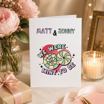 We Were Mint To Be Personalised Valentine's Card, 5 of 6