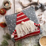 Christmas Gonk Cushion Intermediate Knitting Kit, thumbnail 1 of 8