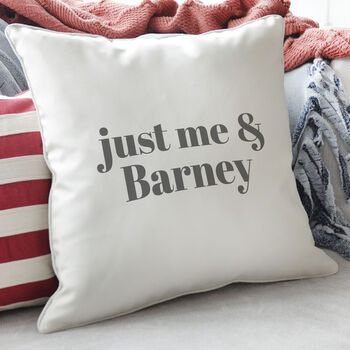 Personalised 'Just Me And My Pet' Cushion, 2 of 4