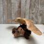 Hand Carved Wooden Soaring Eagle Sculpture Ornament, thumbnail 12 of 12
