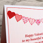 'Bunting' Personalised Valentines Card, thumbnail 4 of 4