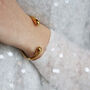 Sleek Gold Wave Bangle, thumbnail 4 of 5