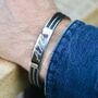 Men's Personalised Black And Silver Wire Bracelet, thumbnail 1 of 6