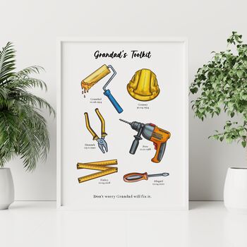 Dad's Toolkit Print Personalised Father's Day Gift, 5 of 8