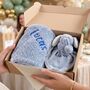 Personalised Blue Baby Gift Set Blanket And Bunny, thumbnail 1 of 7