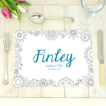Personalised Wedding Colouring In Place Mats, 2 of 2