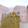 Genuine Pear Cut Citrine Crown Ring In Sterling Silver, thumbnail 5 of 12