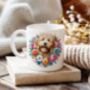 Personalised Golden Doodle Floral Summer Dog Wreath Gift Mug, thumbnail 1 of 2