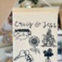 Personalised Embroidered Couples Love Story, thumbnail 4 of 8