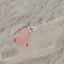 Raw Rose Quartz Chain Pendant Necklace, thumbnail 5 of 6