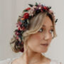 Fawn Jewel Tone Wedding Dried Flower Crown Headband, thumbnail 4 of 5