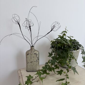 Three Handmade Wire Parrot Tulips Stems, 8 of 12