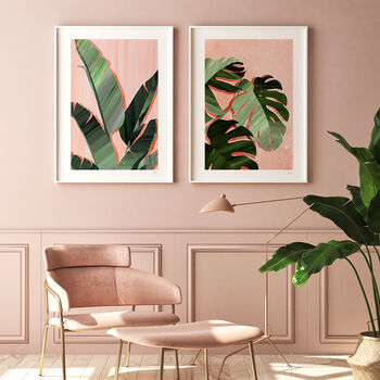 Tropical Leaf Prints Set Of Three, 3 of 10