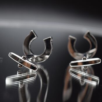 Horseshoe Cufflinks Gift Men 316 L Stainless Steel Symbol Of Luck, 2 of 5