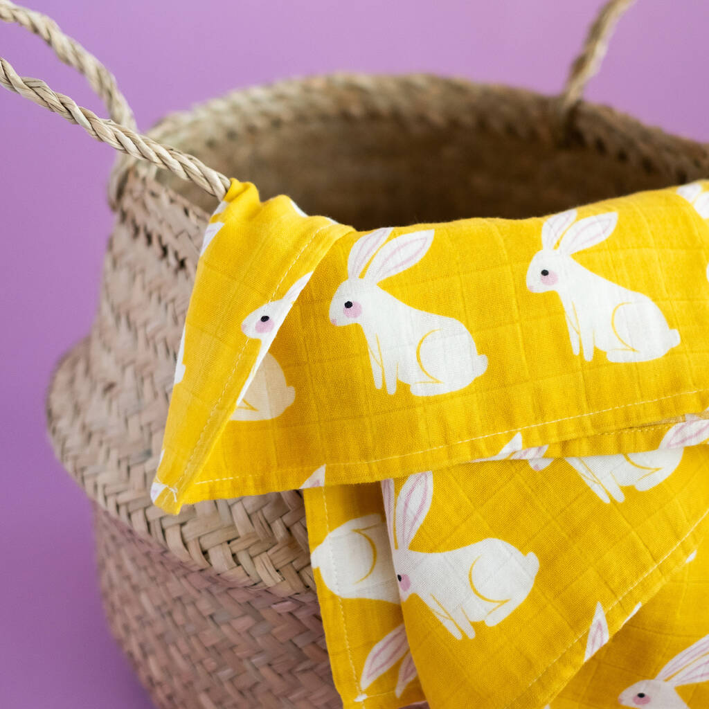 yellow crib blanket