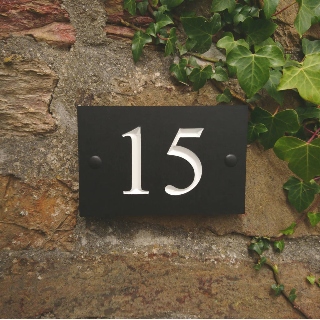 Personalised House Number Made From Recycled Plant Pots, 1 of 6