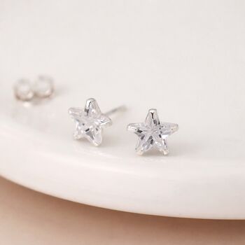Sterling Silver Cubic Zirconia Star Stud Earrings – 5mm, 4 of 8