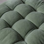 Cotton Velvet Seat Pad Sage Green, thumbnail 2 of 4