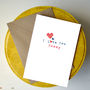 Valentines Card Personalised Little Hearts, thumbnail 1 of 4