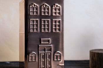 Solid Copper House Shaped Storage Tin, Copper Decorative Jar, Halloween Candy Container Box, 5 of 5