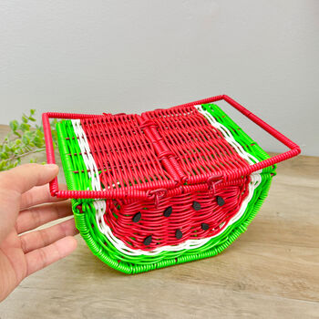 Watermelon Summer Picnic Basket, 6 of 8