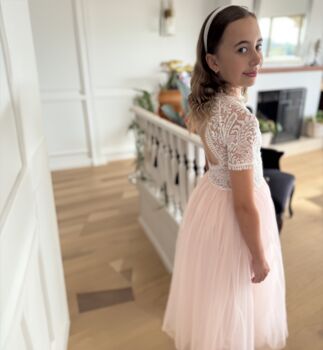 Bonnie In Baby Pink Party Dress Or Flower Girl Dress, 10 of 10
