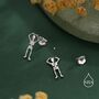 Sterling Silver Skeleton Stud Earrings, thumbnail 6 of 12