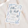 Blue Hand Drawn Style Wedding Invitations, thumbnail 1 of 4