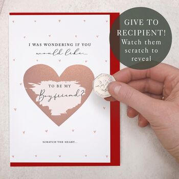 Heart Scratch To Reveal Will You Be My Boyfriend Card, 3 of 4