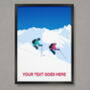 Personalised Skiers Art Poster, thumbnail 1 of 6