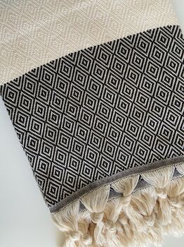 Diamond Design Black Sofa Throw, 4 of 8