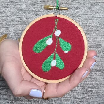 Mistletoe Bauble Embroidery Kit, 5 of 5