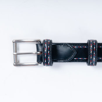 Handstitched British Spirit Raised English Leather Belt, 3 of 4