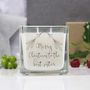 Personalised Merry Christmas Mistletoe Scented Candle, thumbnail 3 of 7