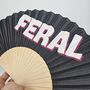 Handheld Feral Folding Fan, thumbnail 1 of 3