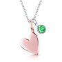 Personalised Rose Gold Vermeil Heart Swarovski Necklace, thumbnail 4 of 5