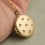Golden Star Locket Necklace With Personalised Photos, thumbnail 1 of 9