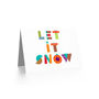 Patchwork Let It Snow Christmas Card, thumbnail 2 of 4