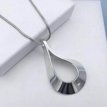 Silver Teardrop Necklace Gift For Wife, 4 of 7