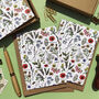 10 X Wild Meadow Patterned Notecards, thumbnail 5 of 7