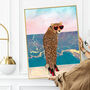 Summer Print Cheetah Heart Heels On Beach Scene, thumbnail 1 of 5