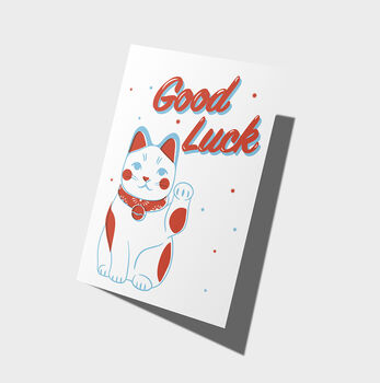 Good Luck Cat Card | New Job Exams Card, 4 of 4