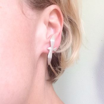 Silver Seagull Stud Earrings, 2 of 3