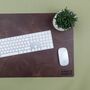 Recycled Bonded Leather Engraved Desk Mat, thumbnail 2 of 5