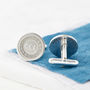 Personalised Silver Secret Message Initial Cufflinks, thumbnail 3 of 5