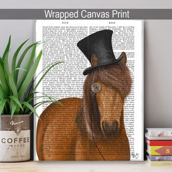 Horse Top Hat Book Print, Framed Or Unframed, 5 of 5