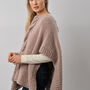 Anna Lou In Mink Poncho Easy Knitting Kit, thumbnail 6 of 9