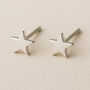Girls Sterling Silver Star Stud Earrings, thumbnail 1 of 8