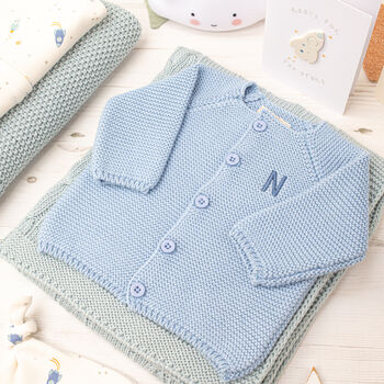 Boys Bubble Knitted Baby Cardigan, 11 of 11